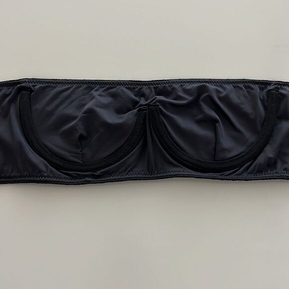 NWT Mango Bandeau Bikini Top Black Size S - Picture 3 of 9